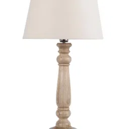 Homesake Natural Mabel Rustic Table Lamp with Khadi Shade (Bulb Included) - Set of 1 image 3