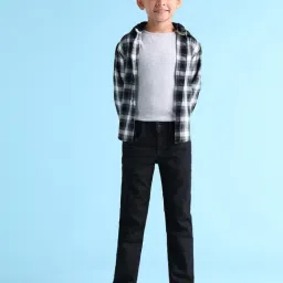 US Polo Kids Boys Black Cotton Jeans-image-33