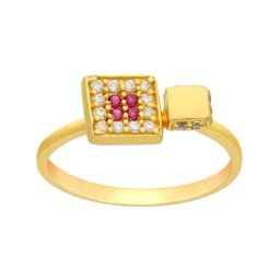 Malabar Gold and Diamonds 22k Yellow Gold Geometric Ring for Women-image-51