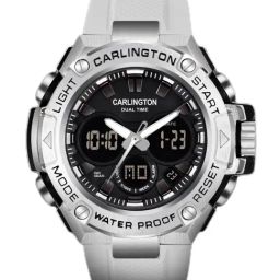 Carlington Endurance 9107 White Chronograph Watch for Men-119