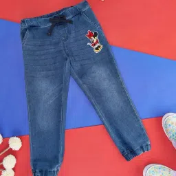 Pantaloons Junior Blue Cotton Printed Jeans-picture-16