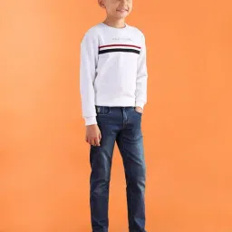 US Polo Kids Boys Blue Cotton Jeans-image-93