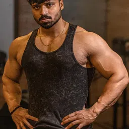 New Theory Washed Muscle-Up Ribbed Tank Black NTC01WMURT-01-Black-S-image-32