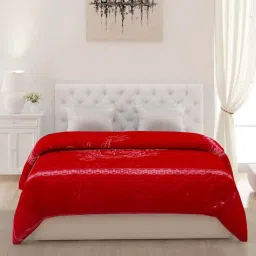 Monte Carlo Deep Red Polyester 950 GSM Double Bed Winter Blanket image 2