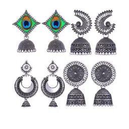 Sangria Silver-Plated Alloy Earrings-image-109