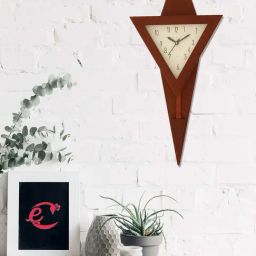 eCraftIndia Black & Brown Designer Wooden Vertical Analog Pendulum Wall Clock-image-52