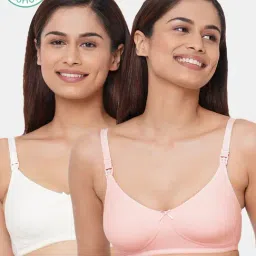 Inner Sense Multicolored Non Wired Non Padded Nursing Bra (Pack Of 2)-image-62