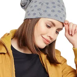 Vimal Jonney Grey Printed Beanie-image-3