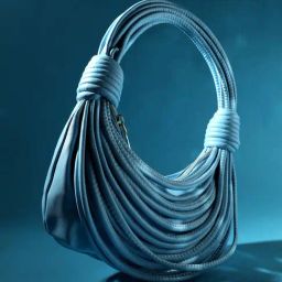 HauteSauce Light Blue Medium Leather Wire Handbag-image-84