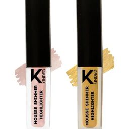 KINDED Mousse Shimmer Highlighter 01 Pink Paradise & 04 Golden Glaze Combo-15
