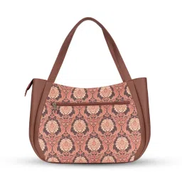 ZOUK Jodhpur Damask Brown Printed Luna Shoulder Bag image 4