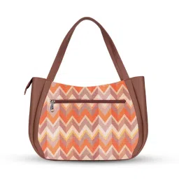 ZOUK Tidal Wave Orange Printed Luna Shoulder Bag image 4