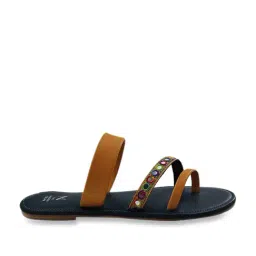 The Madras Trunk Women's Vaanavil Yellow Thong Sandals-image-42