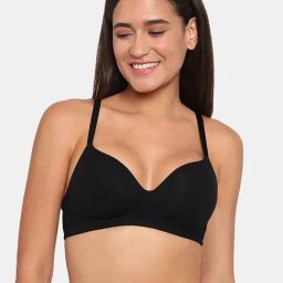 Zivame Anthracite Non Wired Padded T Shirt Bra-image-1
