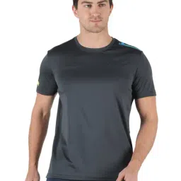Rock.it Grey Self Pattern Regular Fit T-Shirt-image-97