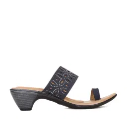 Bata Women's Navy Toe Ring Sandals-picture-33