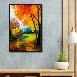 999Store Multicolor Canvas Wall Painting Panel With Fibre Frame-9