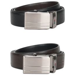 Peter England Black PU Reversible Belt for Men-image-53