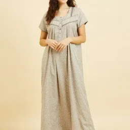 Sweet Dreams Grey Printed Nighty-picture-19