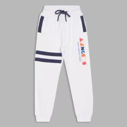 Blue Giraffe Kids White Solid Joggers-image-120