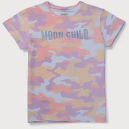 Gini & Jony Kids Pink & Orange Camouflage Top-image-64