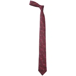 Louis Philippe Maroon Printed Tie-image-52