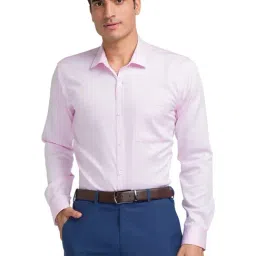 Park Avenue Red Slim Fit Printed Shirt-image-74