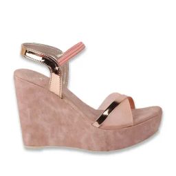 Shoetopia Kids Peach Sling Back Wedges-image-89