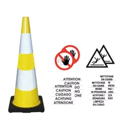 RS PRO Yellow 900 mm PVC Safety Cone, 1745964-image-23