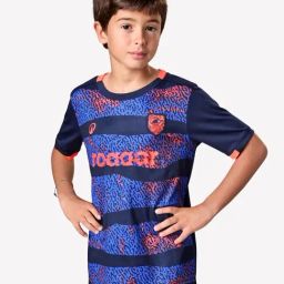 Kipsta By Decathlon Boys Blue & Purple Short-Sleeved Football T-Shirt-image-21