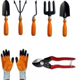 JetFire PVC Weeder, Cultivator, Big Trowel, Small Trowel, Garden Fork, Cutter and Hand Gloves-picture-40