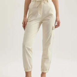 Iconic Beige Plain Trousers-image-52