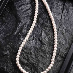Panash Gold Plated Brass Pearls Single Line Necklace-image-32