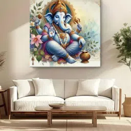 999Store Multicolor Canvas Radiance Of The Sacred Lord Ganesh's Painting-image-62