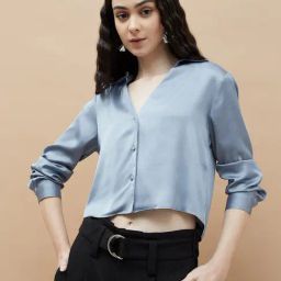 Ginger by Lifestyle Blue Polyester Regular Fit Top-image-72