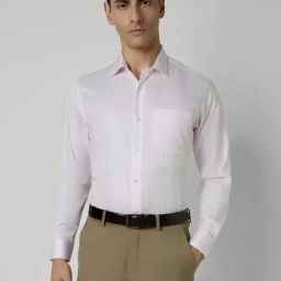 Van Heusen Pink Cotton Regular Fit Printed Shirt-image-41