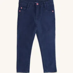 Pantaloons Junior Blue Cotton Regular Fit Jeans-picture-2