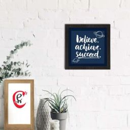 eCraftIndia Believe Achieve Succeed Motivational Quote Satin Matt Texture UV Art Painting-picture-47