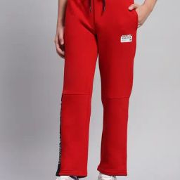 Monte Carlo Boys Red Cotton Blend Printed TrackPants-image-30