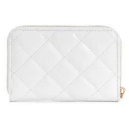 Guess White Textured Laurel Zip Around Wallet image 2