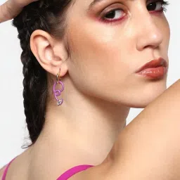 Sohi Gold Plated Casual Designer Stone Drop Earrings image 2