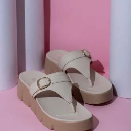 Inc.5 Women's Cream T-Strap Wedges-image-98