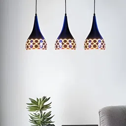 GAUVIK Blue Printed Aluminium Ceiling Lamp-picture-42