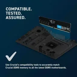 Crucial By Micron Basics UDIMM RAM 8 GB DDR5 4800 MHz for Laptop & Desktop, CB8GU4800 image 2
