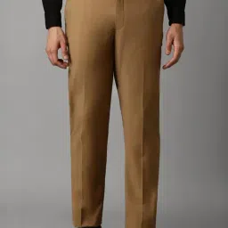 Louis Philippe Brown Slim Fit Checks Trousers-image-92