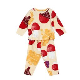 MINIKLUB Girls Beige Printed Full Sleeves T-Shirt with Pants-image-68
