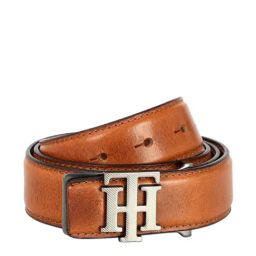 Tommy Hilfiger Tan Leather Waist Belt for Men-image-28