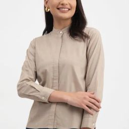 Fablestreet Beige Formal Shirt-image-84