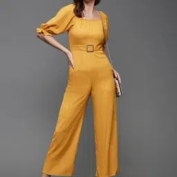 Miss Chase Yellow Elbow Sleeves Jumpsuit-picture-17