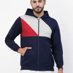 Kalt Navy Regular Fit Hooded Sweatshirt-picture-26